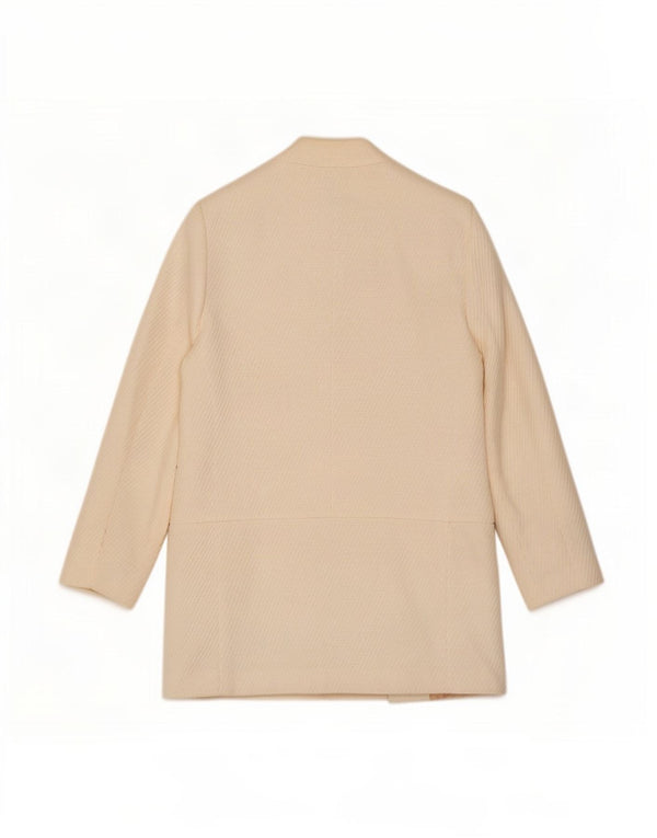 Jaqueta Zara Womens Open Blazer UK 12 Médio Off White