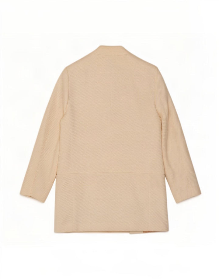 Jaqueta Zara Womens Open Blazer UK 12 Médio Off White