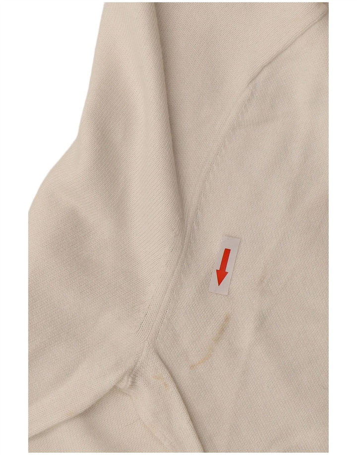 Suéter masculino Tommy Hilfiger com gola redonda, algodão branco médio