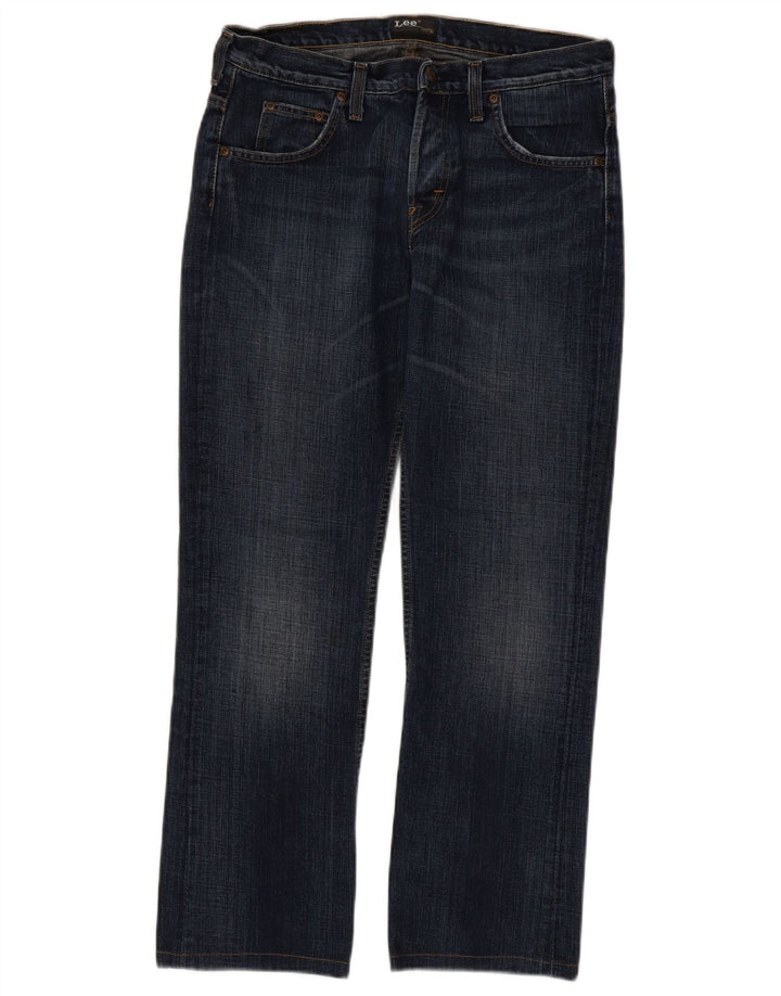 LEE Masculino Knox Straight Jeans W32 L28 Azul Algodão