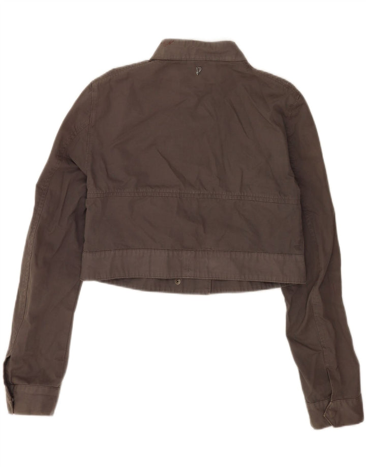 Jaqueta bomber feminina Dondup IT 44 algodão cinza médio