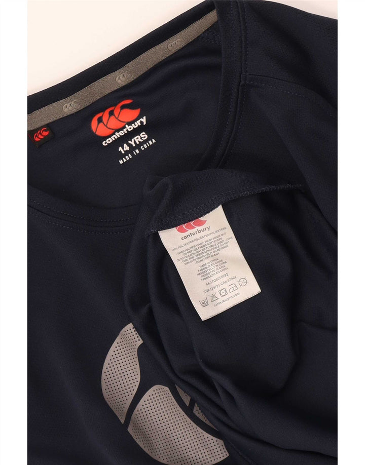 Camiseta Canterbury Boys Graphic 13-14 Anos Poliéster Azul Marinho