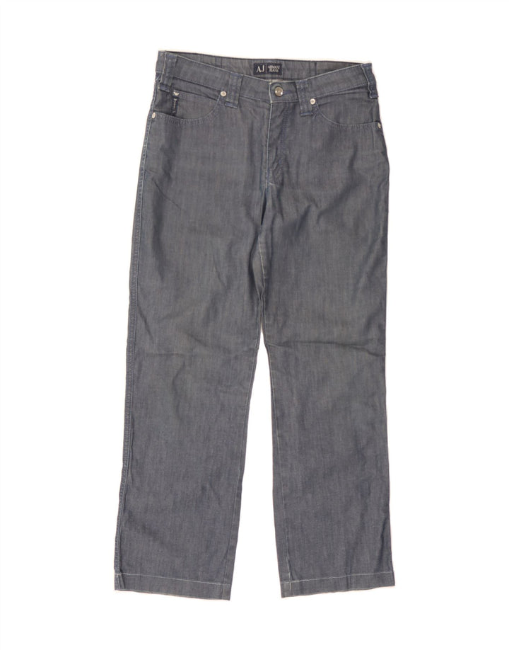 ARMANI Womens Straight Jeans W29 L27 Navy Blue Vintage Armani and Second-Hand Armani from Messina Hembry 