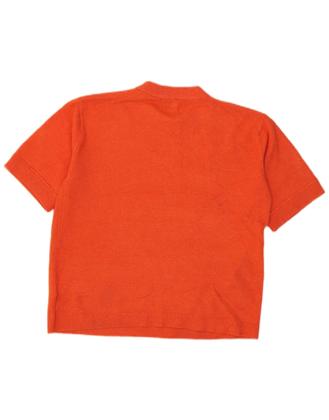 Camiseta feminina grande Marks & Spencer UK 10 pequena laranja poliéster