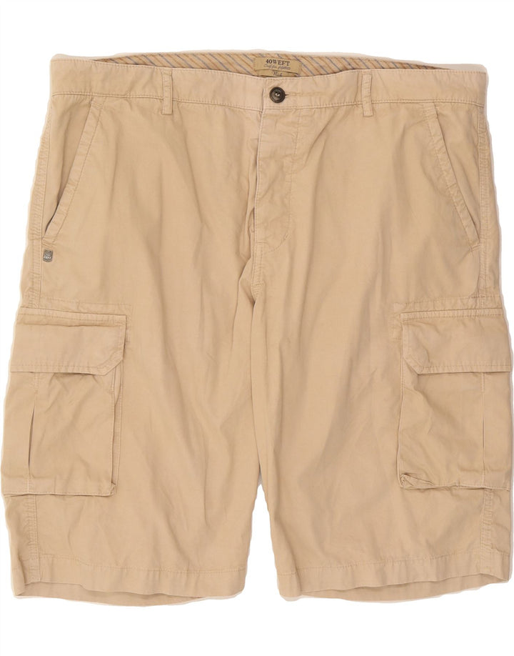 40WEFT Mens Cargo Shorts W38 XL Beige Cotton Vintage 40Weft and Second-Hand 40Weft from Messina Hembry 
