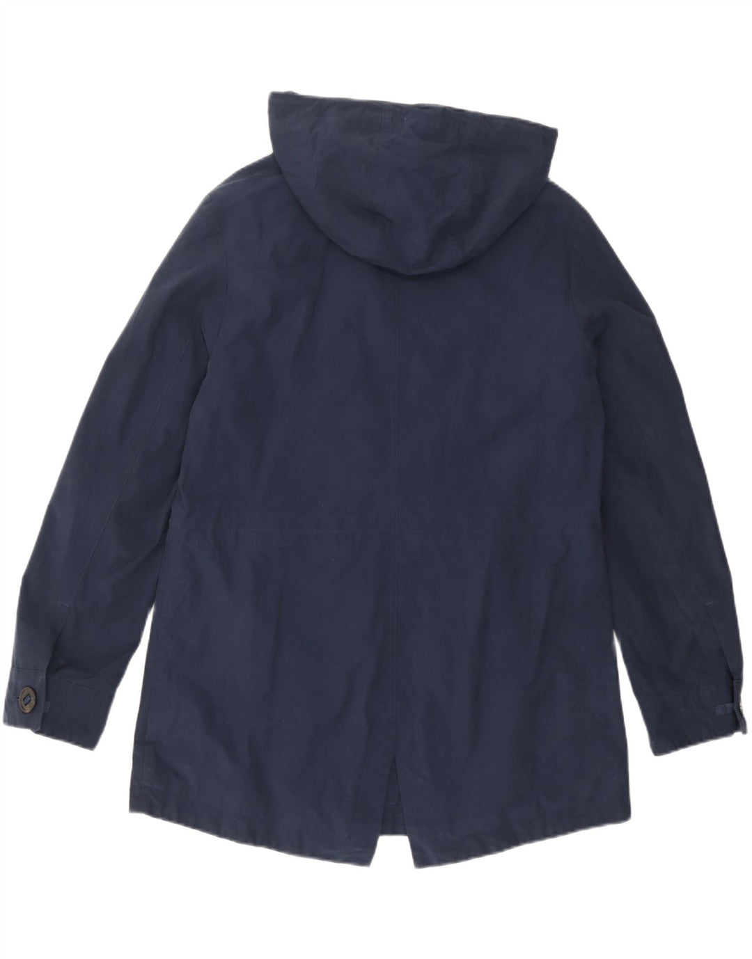 Jaqueta utilitária feminina com capuz Marks & Spencer Reino Unido 12 algodão azul marinho médio