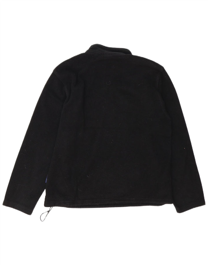 Suéter masculino de lã com zíper e gola QUIKSILVER grande poliéster preto