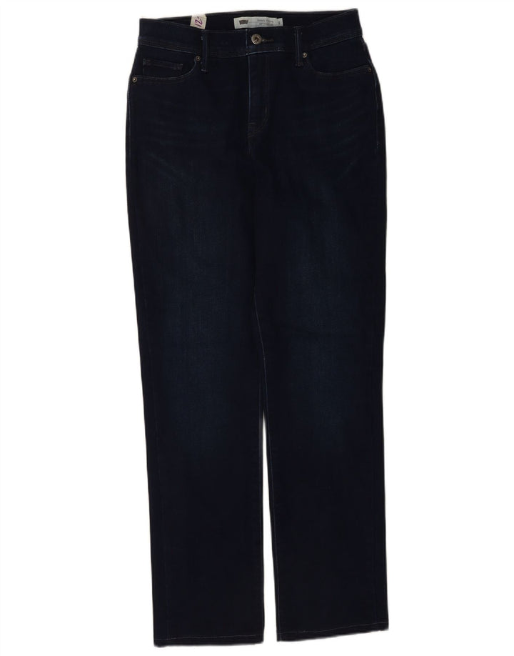 Calça jeans feminina Levi's 512 Straight US 6 médio W28 L28 azul marinho