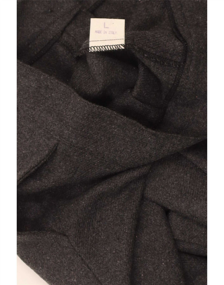 Shorts casuais de cintura alta para mulheres vintage grande W28 cinza poliéster