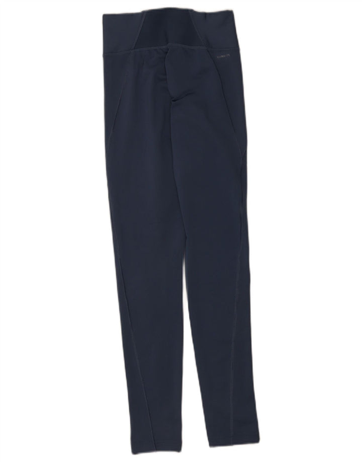 Leggings Adidas Climalite Feminina UK 4/6 XS Azul Poliéster