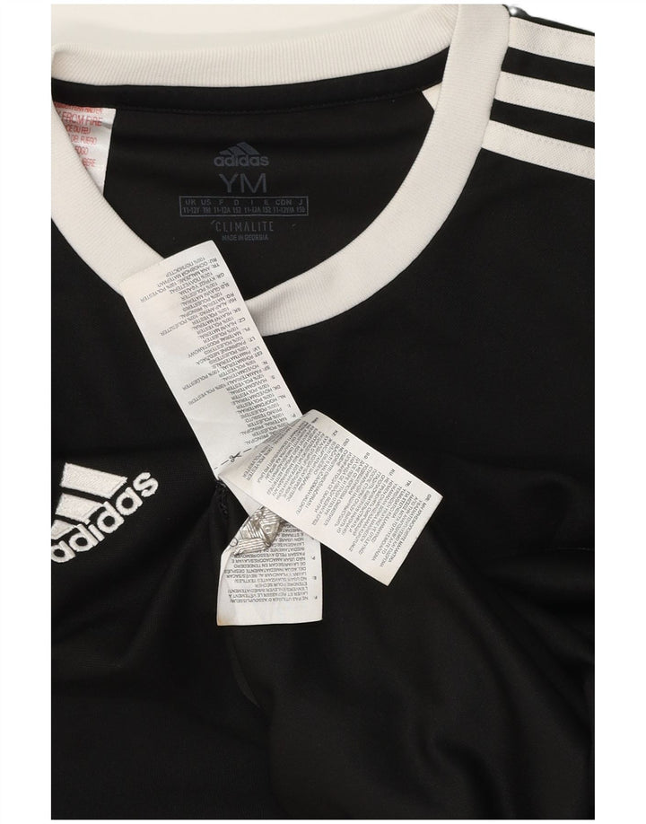 Camiseta Adidas Boys Climalite Top 11-12 Anos Médio Preto Poliéster