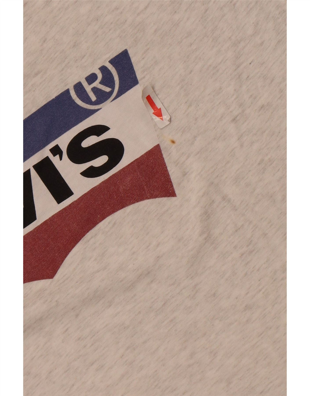 Camiseta gráfica masculina Levi's 2XL algodão manchado cinza