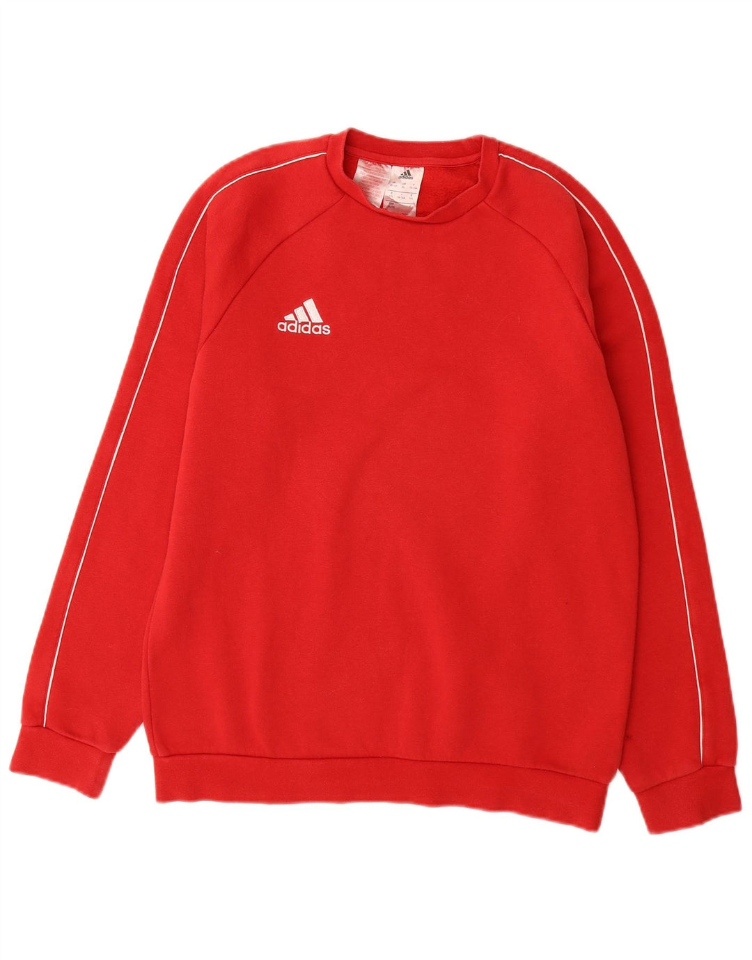 ADIDAS Menino Suéter Jumper 15-16 Anos Vermelho Algodão
