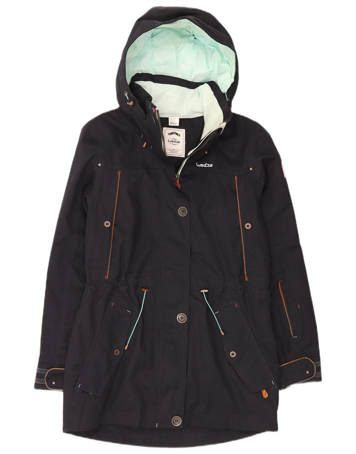 Jaqueta Parka Feminina Wedze com Capuz DECATHLON EU 36 Pequeno Azul Marinho Poliéster
