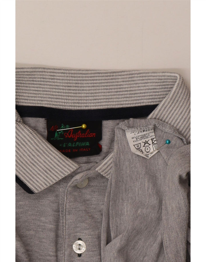 Camisa polo masculina AUSTRALIAN L'ALPINA IT 48 algodão cinza médio