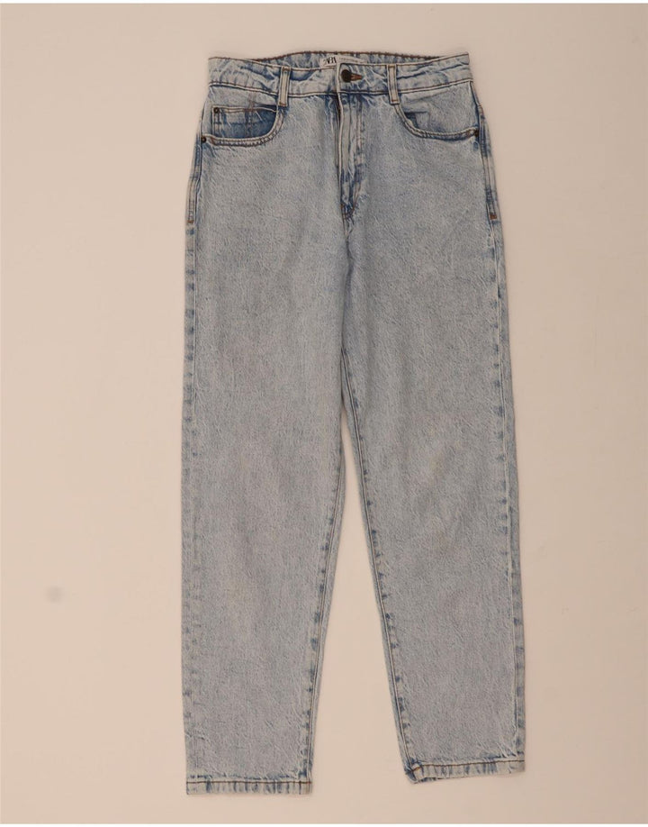 ZARA Jeans Cônicos Femininos EU 38 Pequeno W28 L28 Azul
