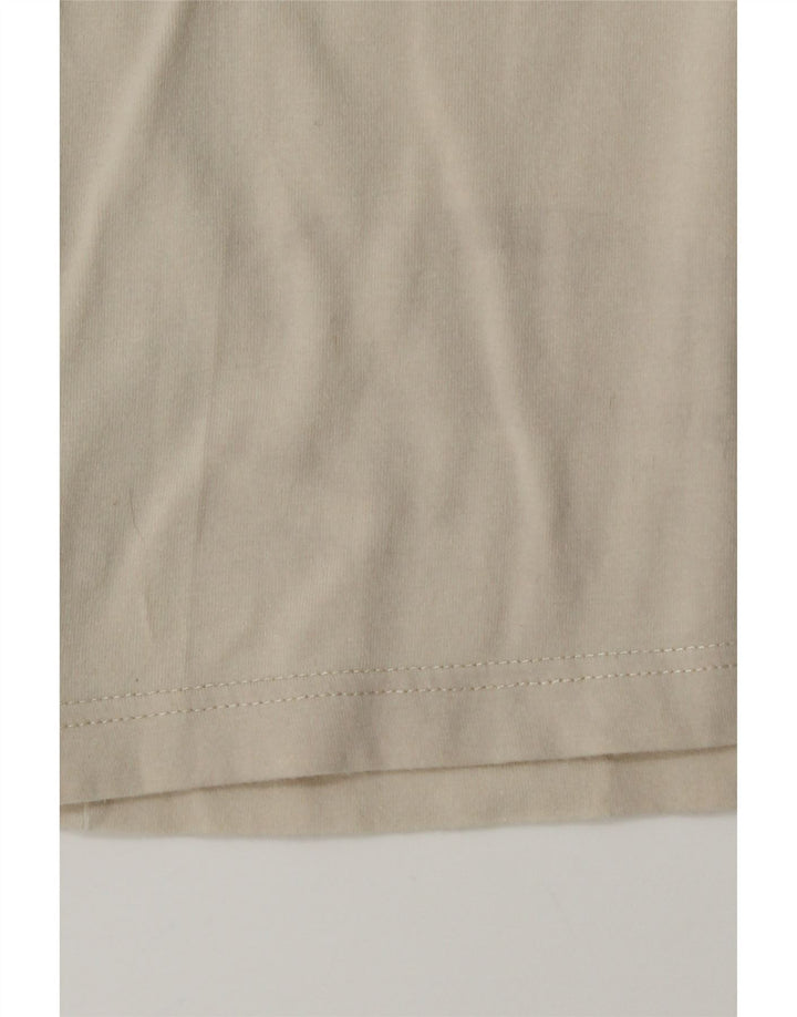 FRED PERRY Pulôver feminino manga 3/4 Reino Unido 14 grande bloco colorido bege