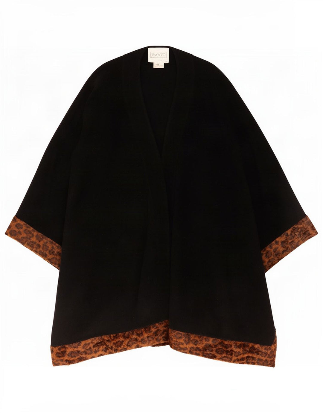 Casaco feminino vintage IT 42 lã com estampa animal preta média
