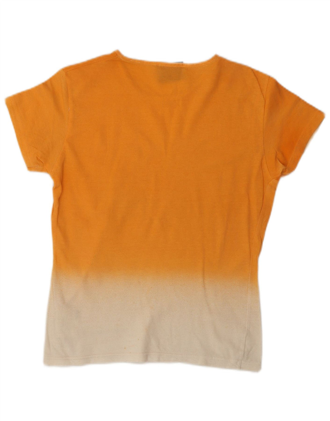 Camiseta feminina FENDI Top IT 44 algodão colorblock laranja médio