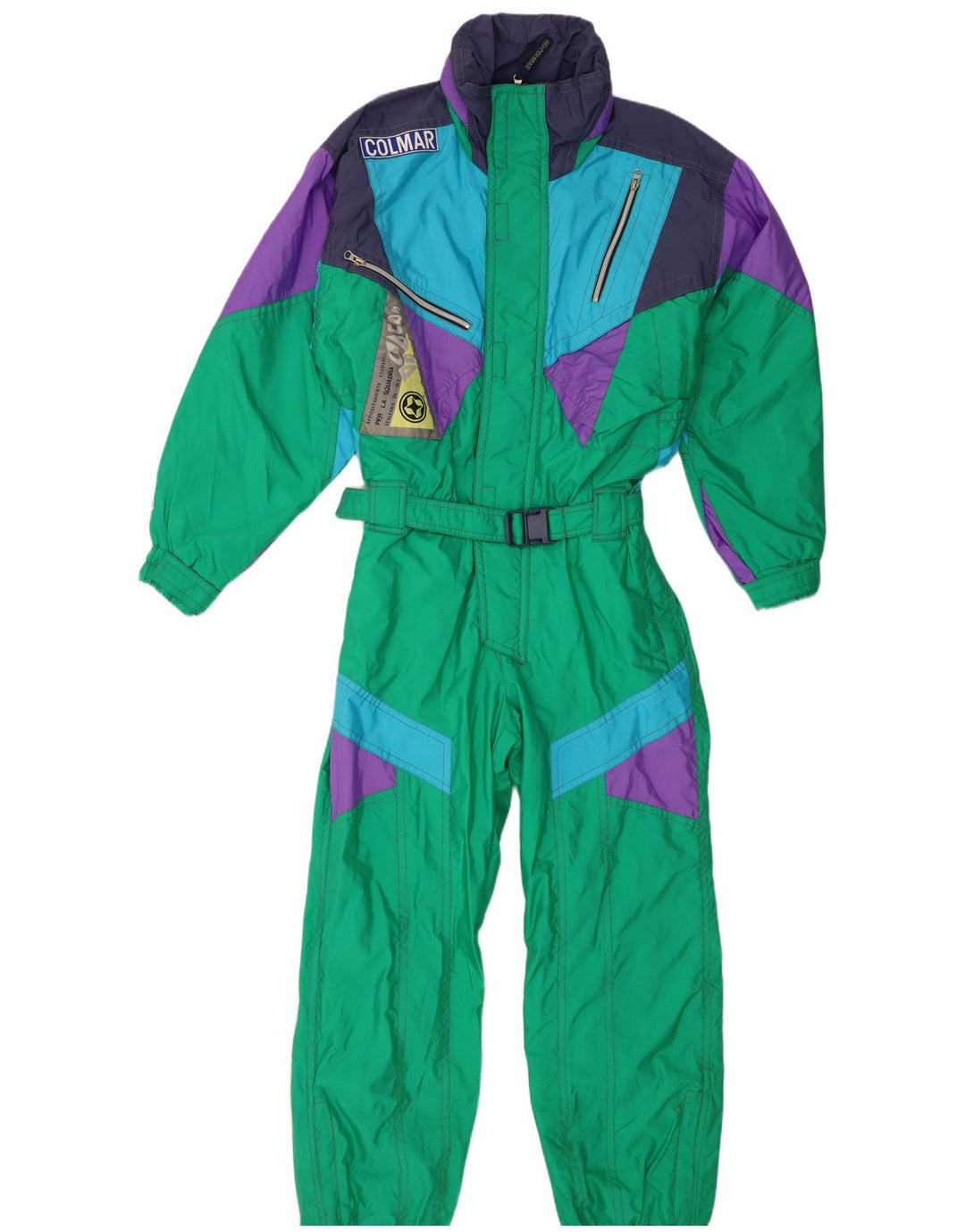 Macacão de esqui masculino Colmar IT 48 bloco colorido verde médio