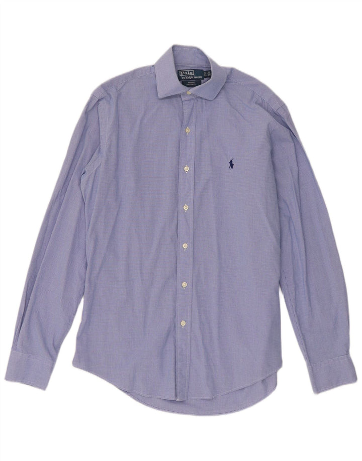 Polo Ralph Lauren Mens Regent Camisa Tamanho 38 15 Médio Azul Gingham