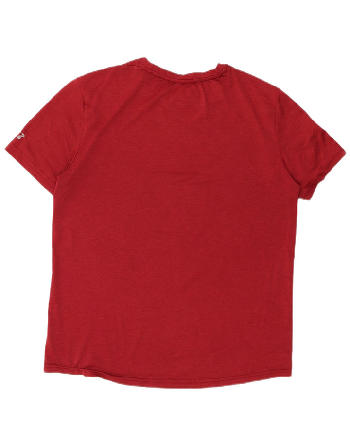 Camiseta masculina RUSSELL ATLÉTICA Dri-Power UK 38/40 poliéster vermelho médio