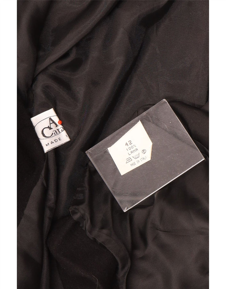 Jaqueta blazer feminina vintage IT 42 lã preta média