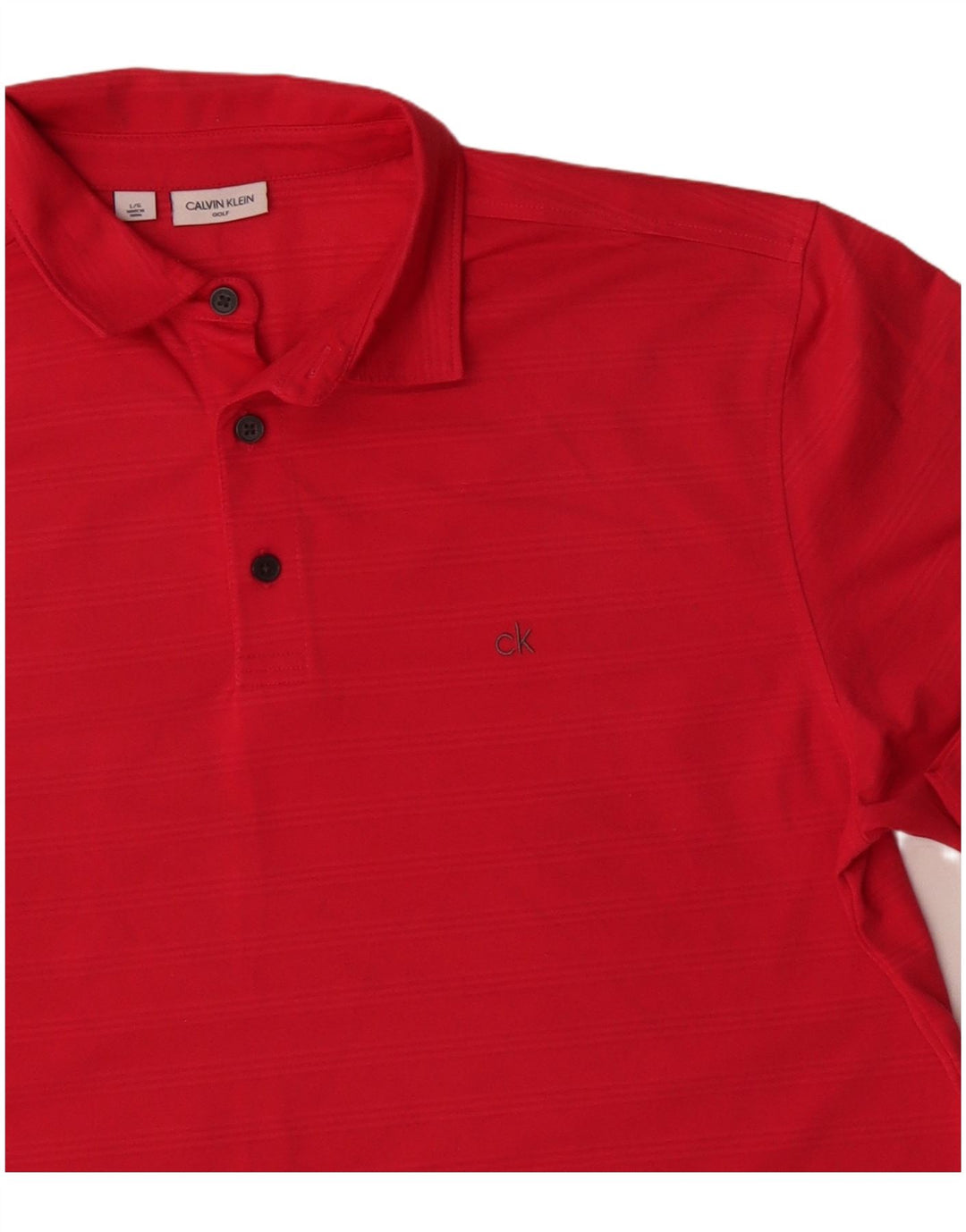 Camisa polo masculina Calvin Klein grande poliéster vermelho