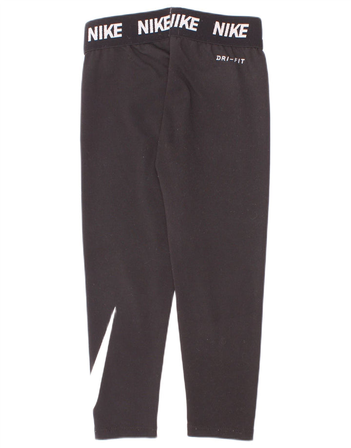 Leggings Nike Dri Fit Graphic para meninas de 4 a 5 anos, pequeno, preto, poliéster