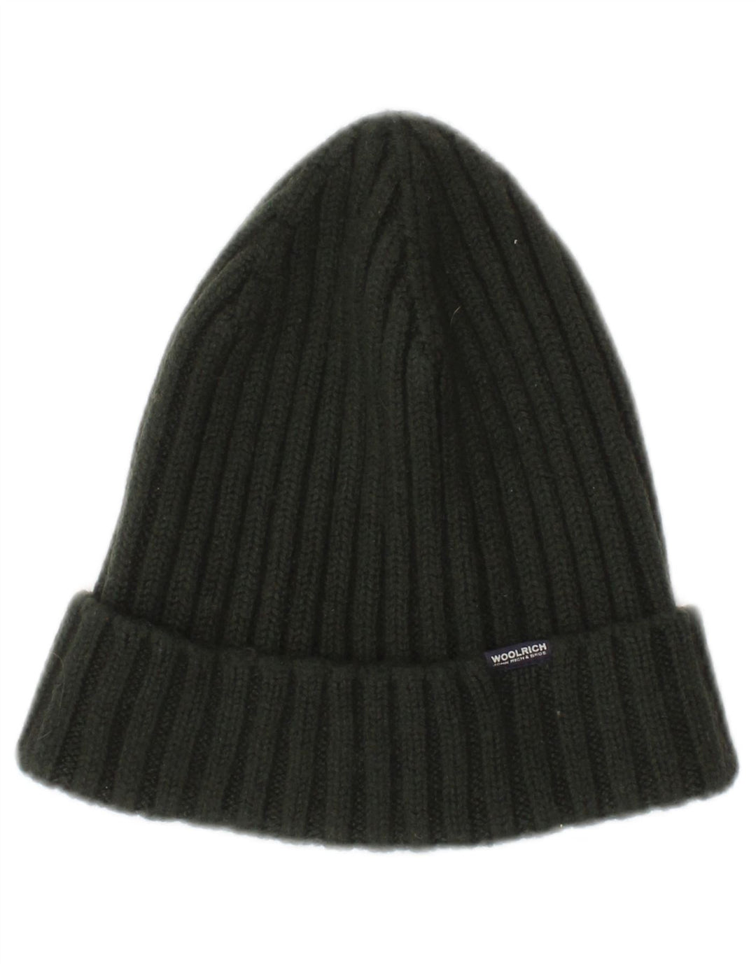 Gorro feminino de malha Woolrich grande lã verde