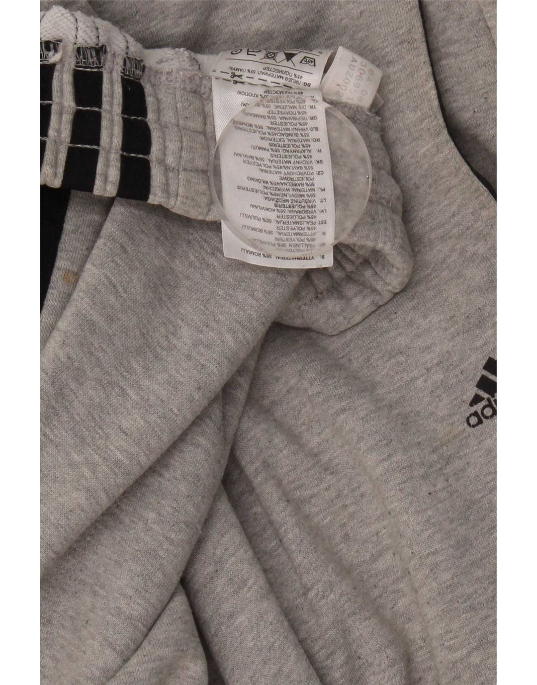 Calça de treino masculina Adidas 2XL algodão cinza