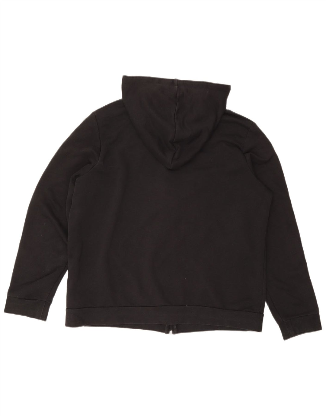 ADIDAS Suéter feminino com capuz e zíper oversized UK 24/26 2XL algodão preto