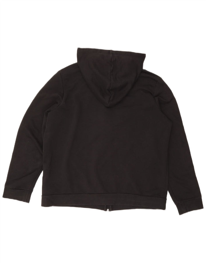 ADIDAS Suéter feminino com capuz e zíper oversized UK 24/26 2XL algodão preto