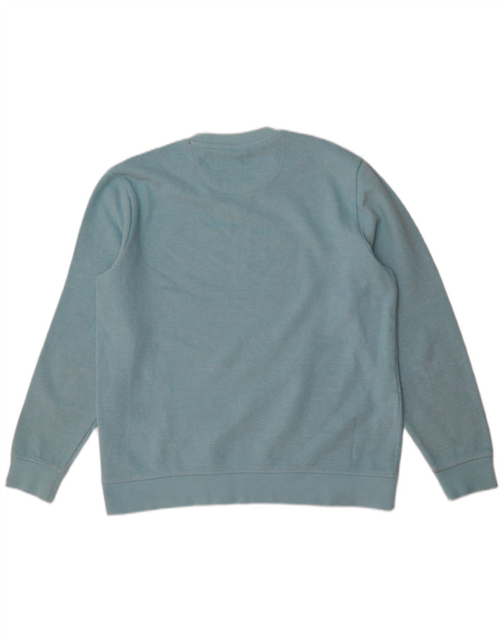 Crew Clothing Mens Moletom Jumper Médio Algodão Azul