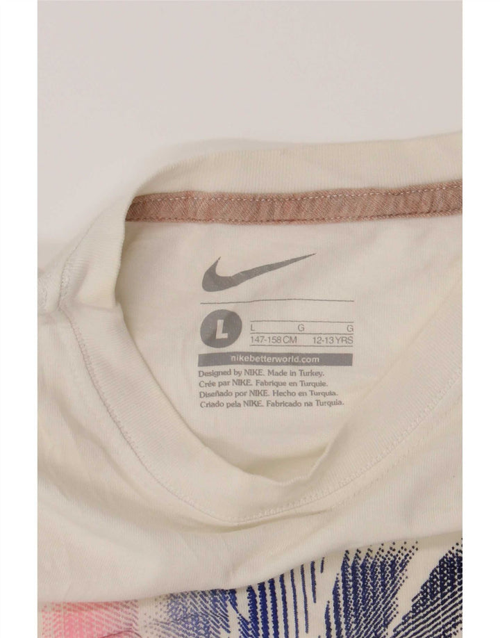 Camiseta Nike Boys Graphic Top 12-13 anos grande branco