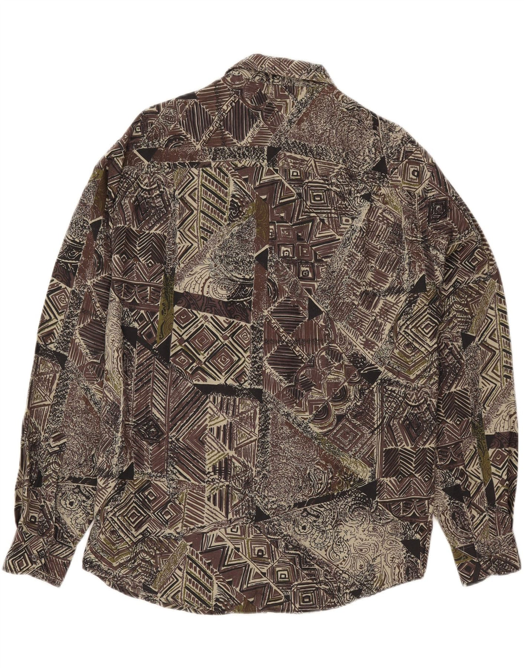 Camisa masculina Azzurra com estampa abstrata grande viscose verde