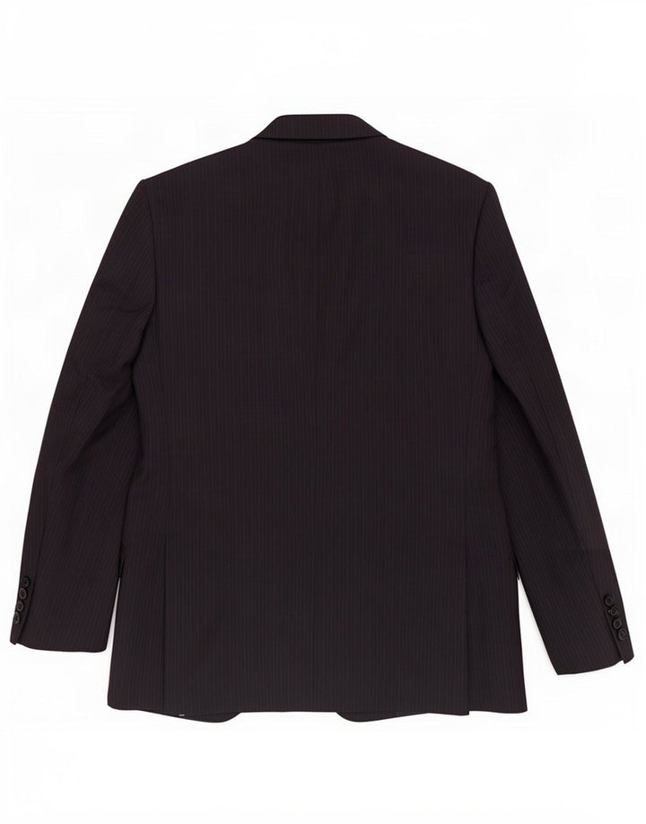 Jaqueta blazer masculina de 2 botões Marks & Spencer Reino Unido 42 grande azul marinho listrado
