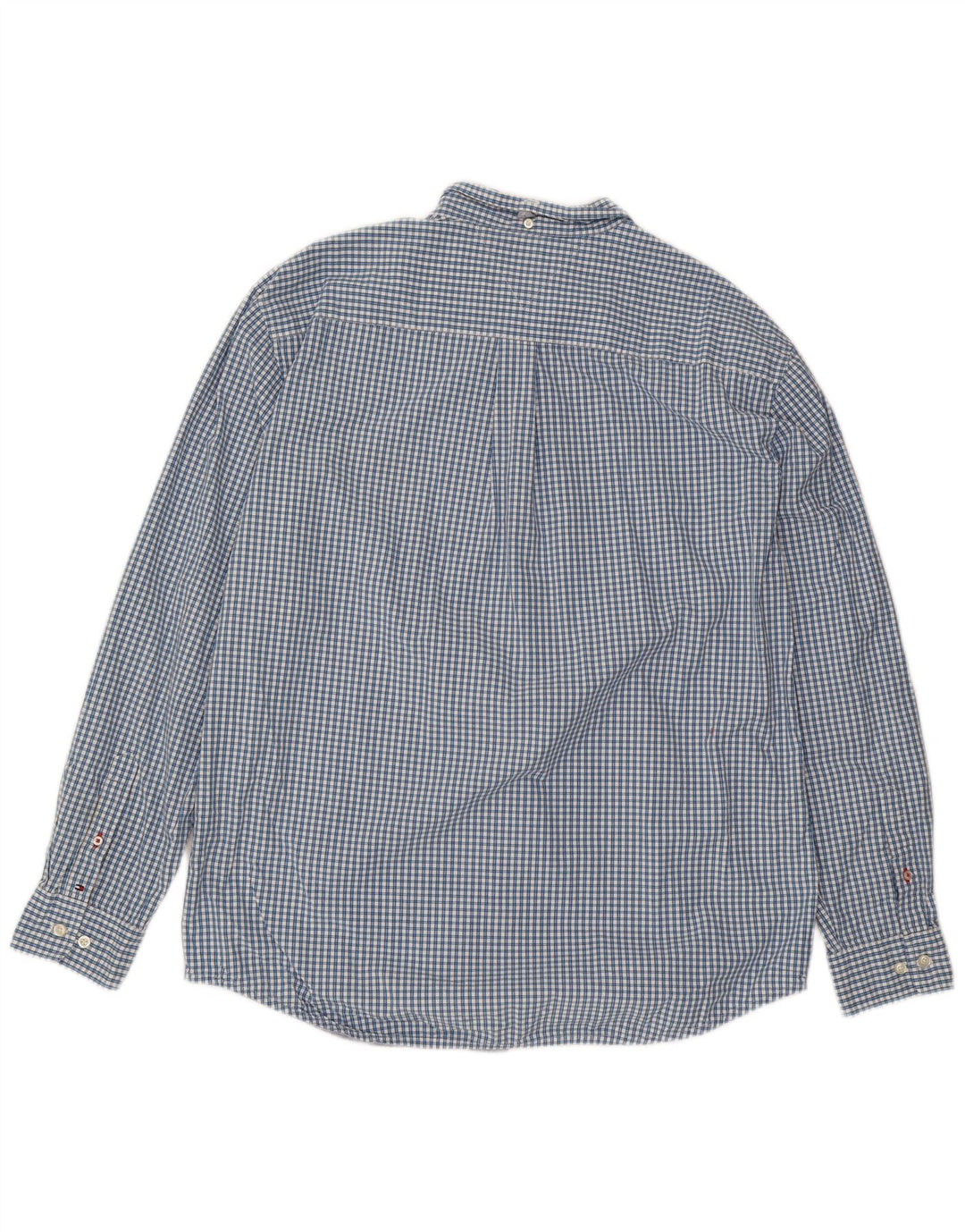 Camisa masculina Tommy Hilfiger Classic Fit XL azul algodão guingão