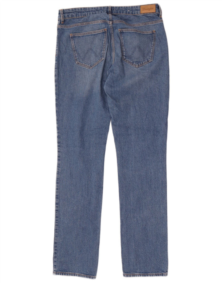 Jeans Wrangler feminino reto W30 L32 algodão azul