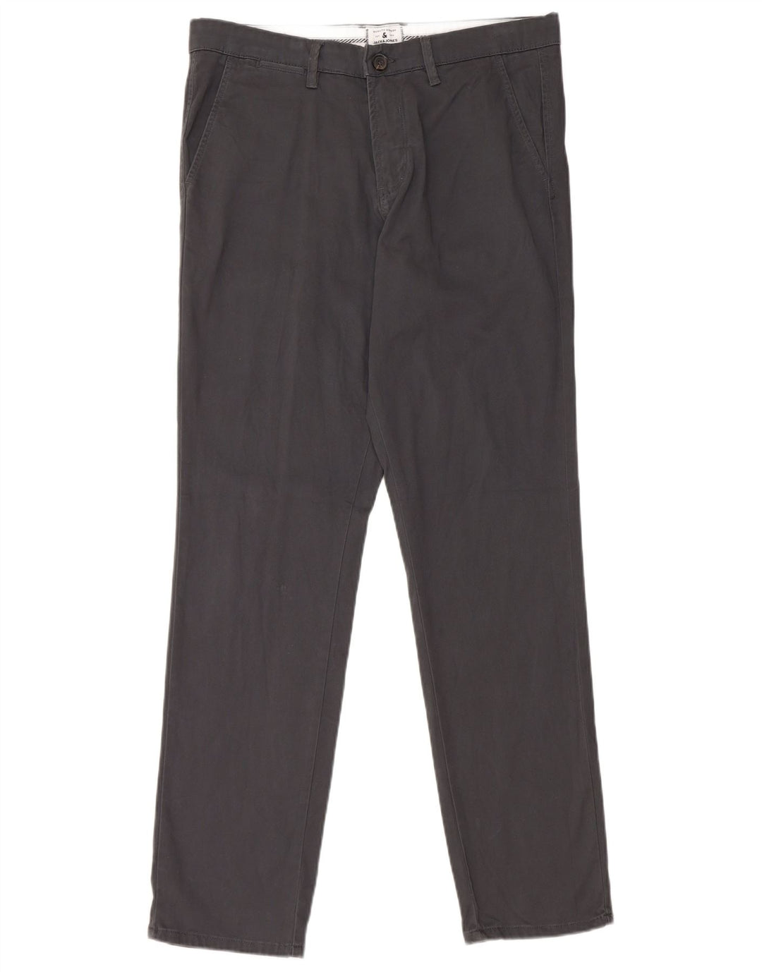 Calça Chino Masculina JACK & JONES W32 L32 Algodão Cinza