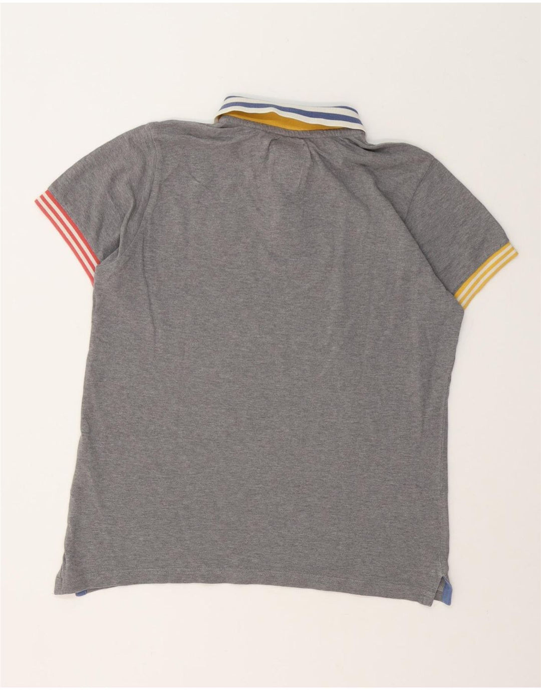 Camisa polo masculina de rugby North Sails pequena cinza algodão