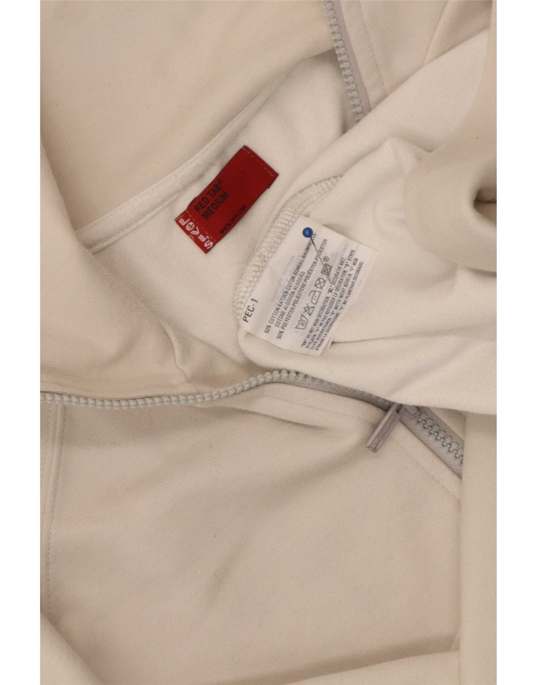 Jaqueta masculina de agasalho Levi's de algodão branco médio