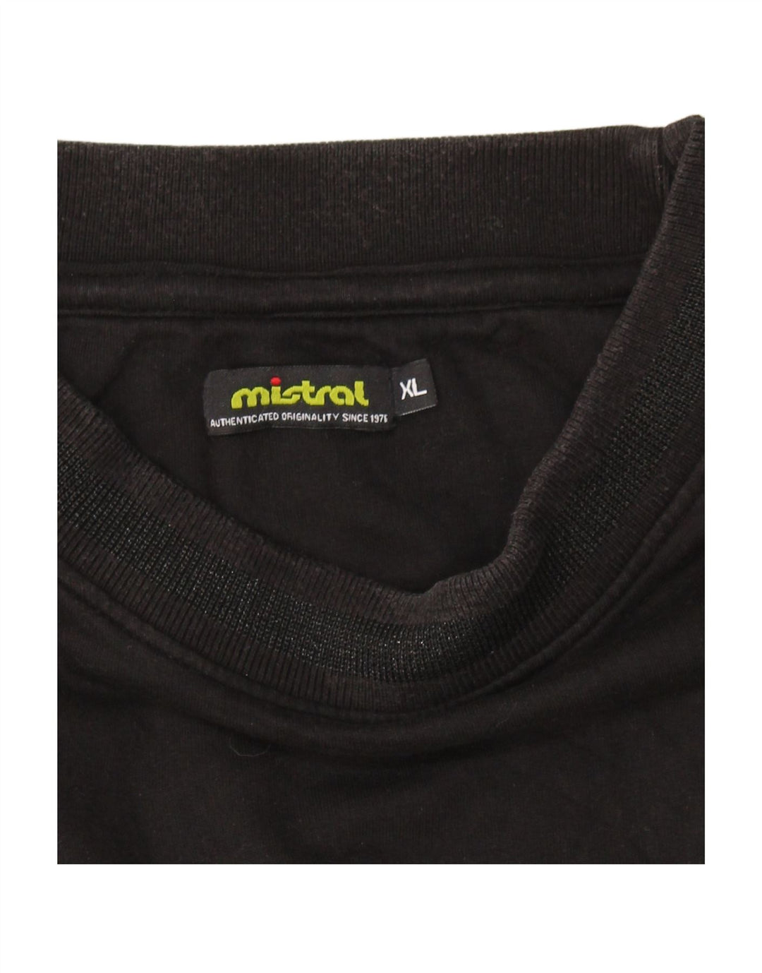 Suéter gráfico feminino MISTRAL UK 18 XL algodão preto