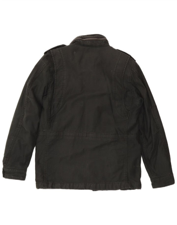 Jaqueta militar com capuz masculina Superdry UK 36 pequena preta