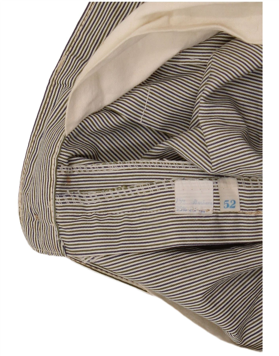 Shorts Chino Masculino VINTAGE Pegged IT 52 XL W34 Riscas Multicoloridas