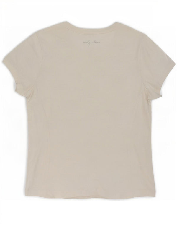 Camiseta feminina Champion Heritage Classics UK 14 grande algodão branco