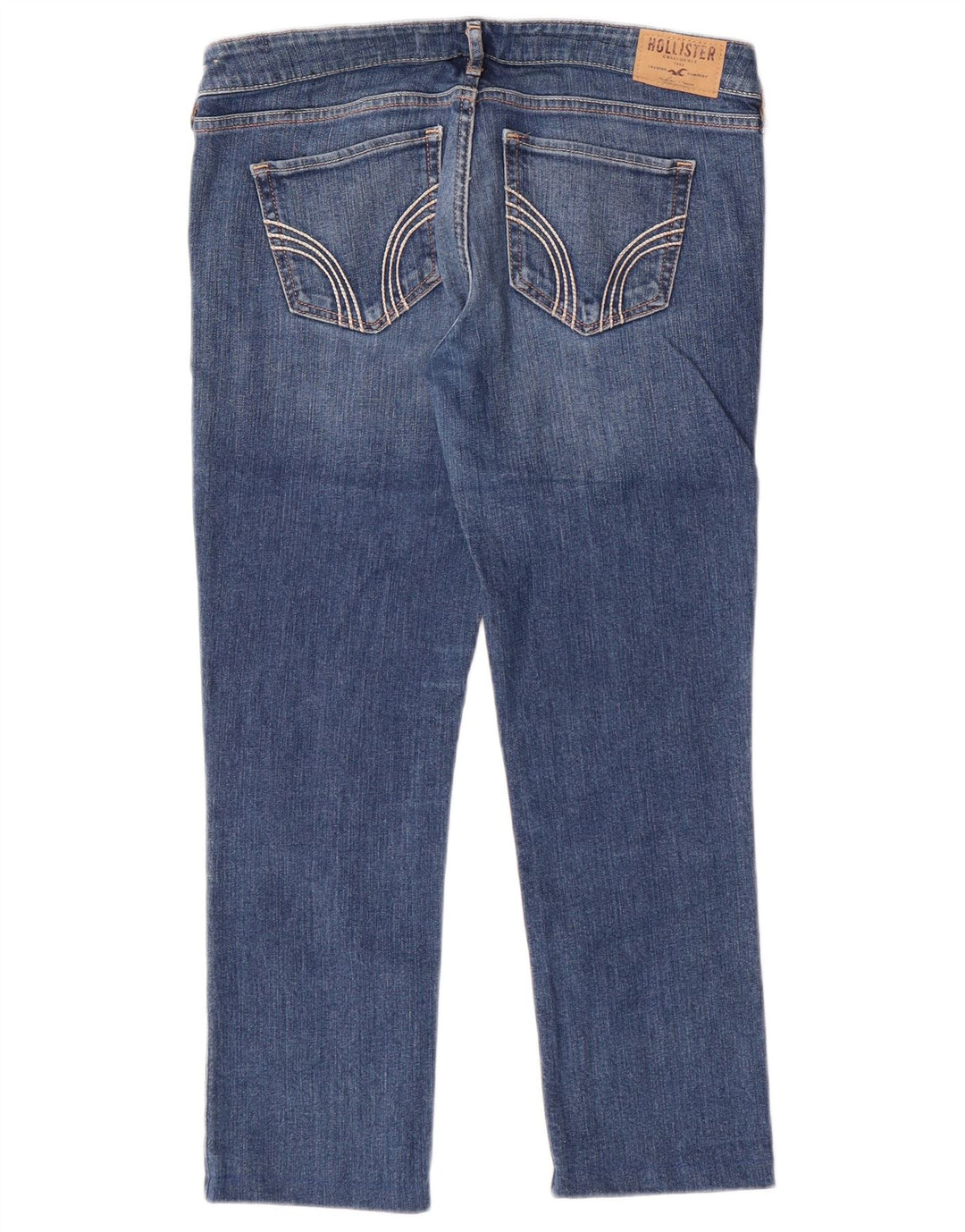 Calça jeans feminina Hollister US 7 médio W28 L24 azul