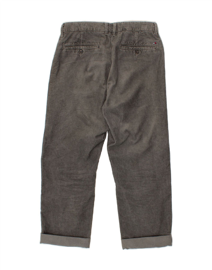 TOMMY HILFIGER Mens Straight Corduroy Trousers W38 L24 Grey Vintage Tommy Hilfiger and Second-Hand Tommy Hilfiger from Messina Hembry 