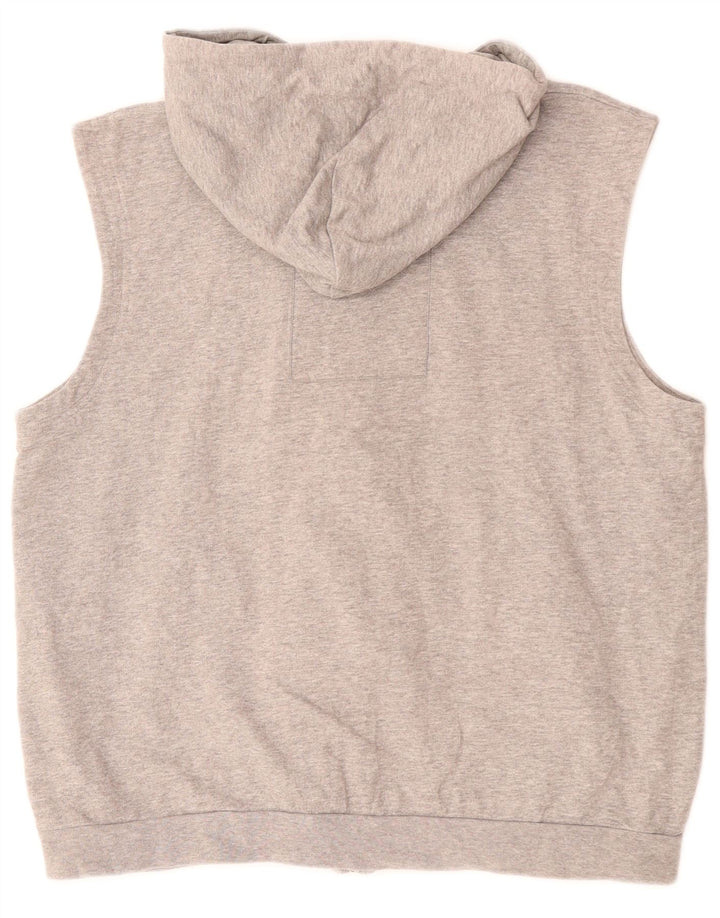 Suéter masculino Nike sem mangas com capuz e zíper, tamanho 39/41, algodão cinza médio