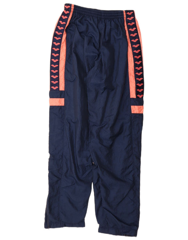 Calça feminina Arena com estampa gráfica UK 14 bloco colorido médio azul marinho